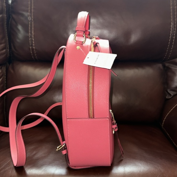 SOLD🔥🔥🔥NEW Coach Watermelon Pink Leather Jordyn Backpack - Picture 4 of 12